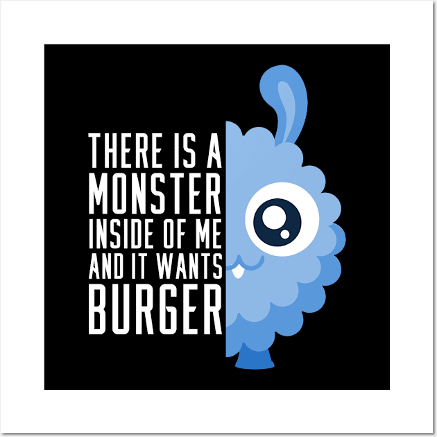 Burger Monster Wall Art by ArticaDesign